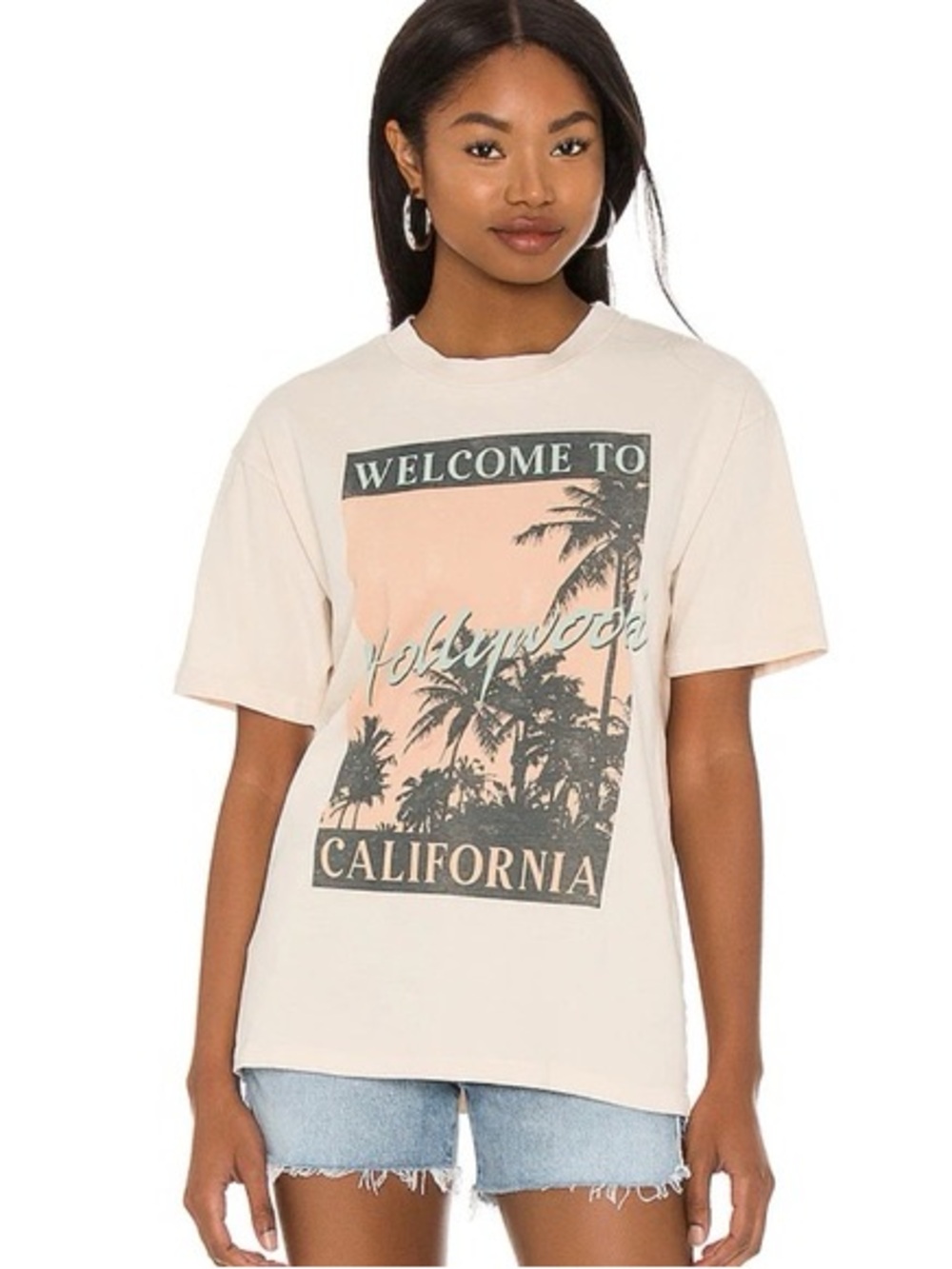 Daydreamer x Free People Welcome to Hollywood Weekend Tee Small